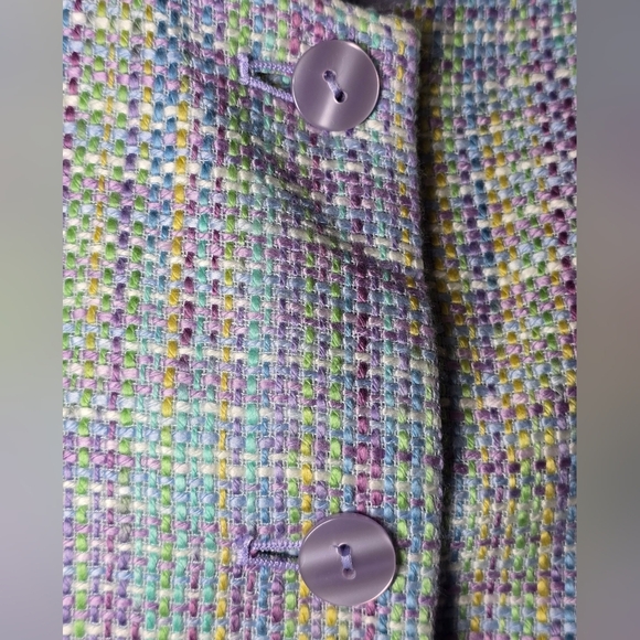 Alfred Dunner Multicolor Tweed Blazer size 14 - Picture 3 of 8